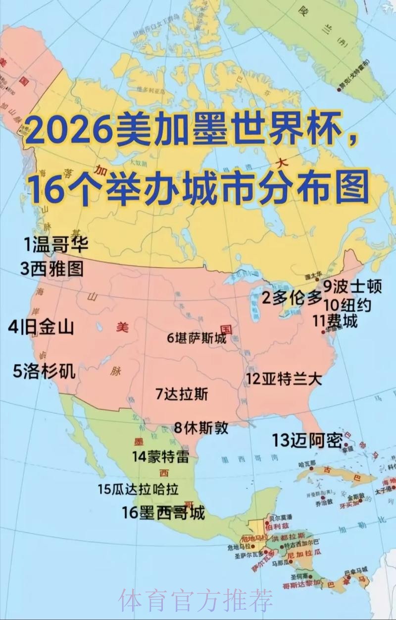 2026美加墨世界杯在哪举办 2026美加墨世界杯在哪举办